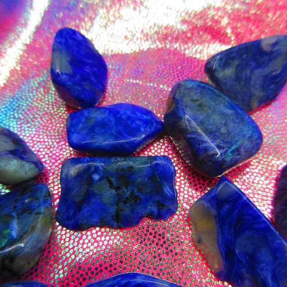 Russian Charoite Grid Set Semi Precious Gemstone - Picture 5 of 6